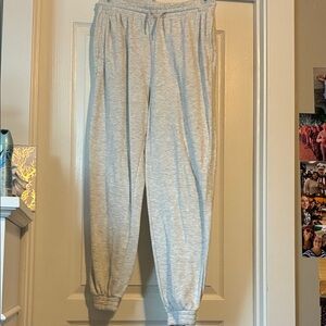 H&M White Basic Sweatpants